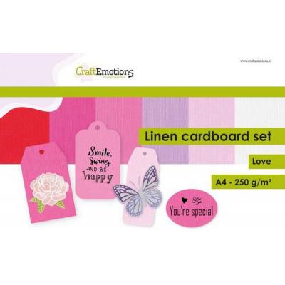 CraftEmotions Cardstock - Linen Cardboard Set
